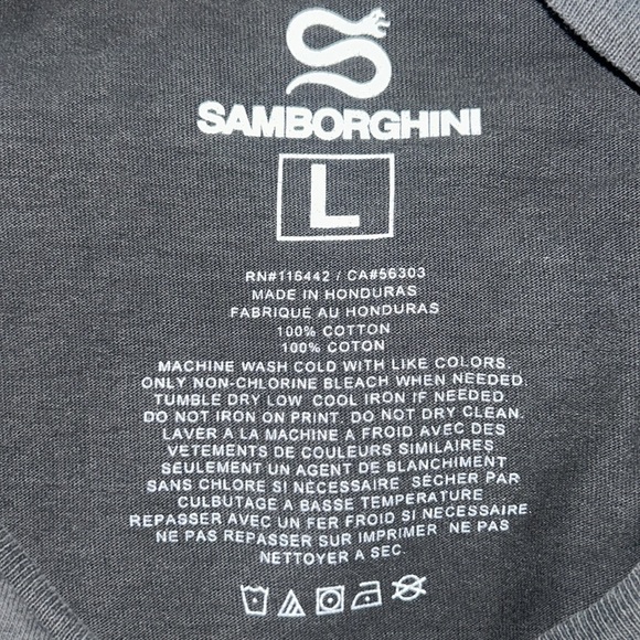 (#15) NWT MENS TSHIRT “SAMBORGHINI Size large smoke free home - Picture 2 of 5